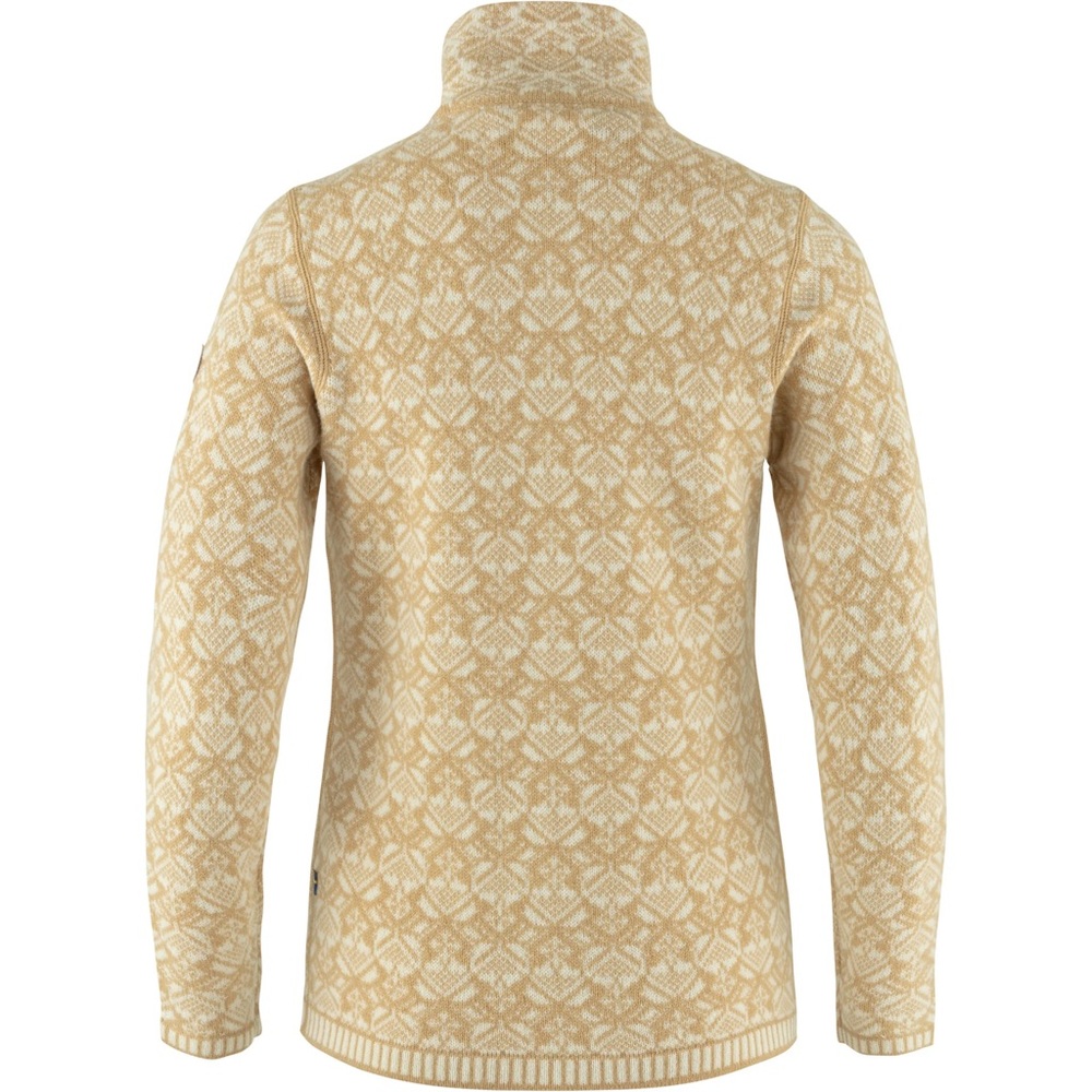 Fjallraven Snow Cardigan W in Dune Beige Yellow Size XS Wool Full Zip - Picture 2 of 16